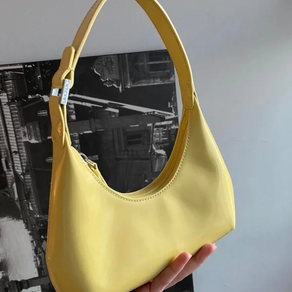 By Far Yellow Patent Leather Amber Small Handbag - Picture 16 of 16